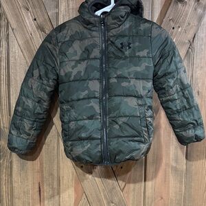 Under Armour Green Camo Hooded Jacket